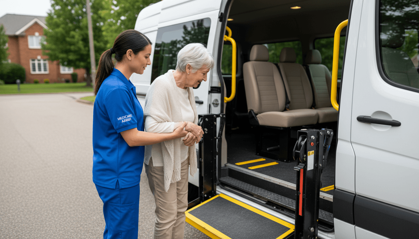 Wheelchair accessible medical transport vehicle